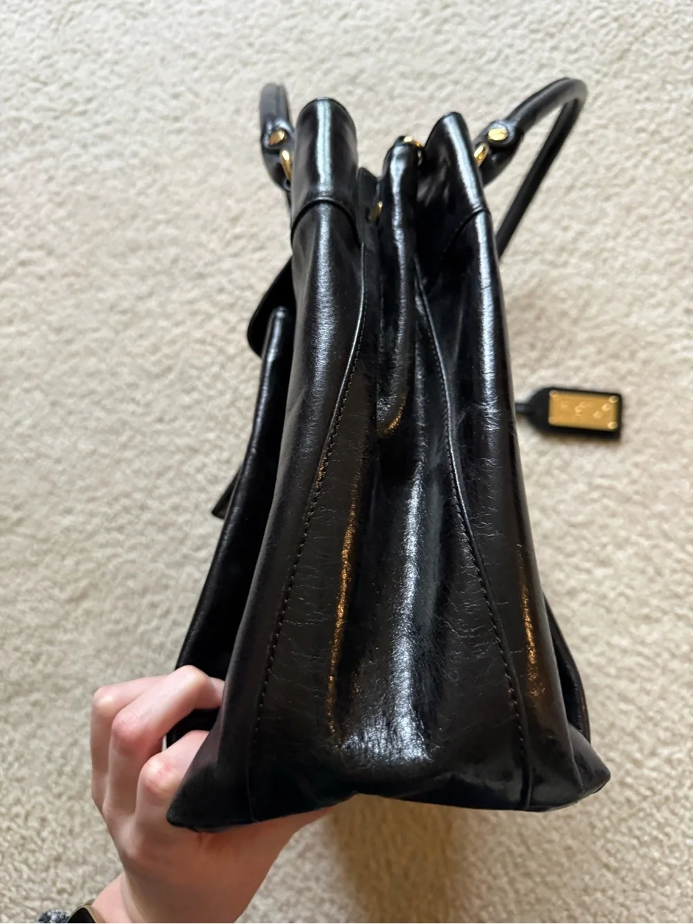 Badgley Mischka black Amber large handbag